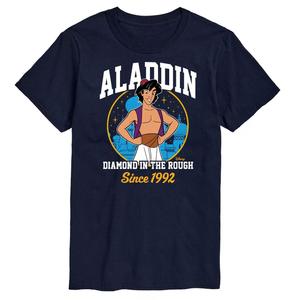 Футболка с графическими рисунками Princess Big & Tall Aladdin Collegiate Disney, синий