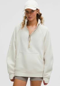 Толстовка lululemon Scuba Funnel Neck Oversized, Light Ivory Gold/White