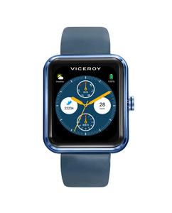Синие алюминиевые смарт-часы с синим ремешком Viceroy, синий