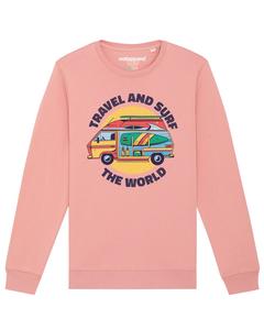 Свитер Watapparel Sweatshirt Travel and surf, розовый