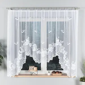 ПЕНЕЛОПА - Готовая жаккардовая штора с подгибом по низу - 400 х 160 см - белая MARKIZETA HOME