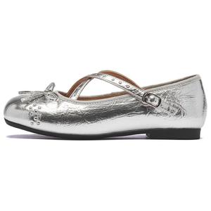 Туфли Мэри Джейн 2 см женские AGSDON, Silver