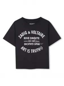 Футболка с логотипом Zadig & Voltaire Kids, черный