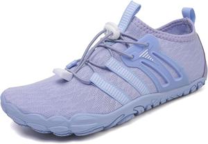 Водные туфли для мужчин и женщин, быстрое высыхание, аква-обувь для плавания, босоножки с широкой носочной частью, минималистичные кроссовки для рыбалки, пляжа, бассейна, лодки, серфинга, прогулок и тренировок Movnebyro, фиолетовый