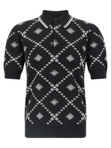 Вязаная рубашка-поло DOLCE & GABBANA, черный