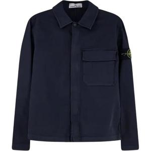 Рубашка-куртка с нагрудным карманом STONE ISLAND, marine синий
