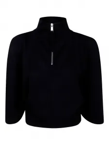 Топ на молнии с высоким воротником Thom Krom, черный