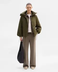 Женская парка с двойным воротником-бомбер Simorra, хаки