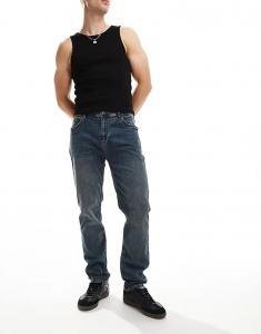 Свободные джинсы из денима в средне-синем цвете Hera