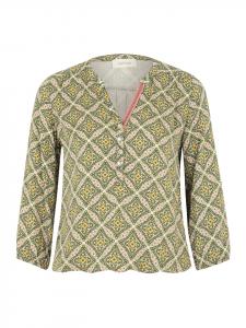 Повседневная блузка с узором зеленого/фиолетового цвета CARTOON