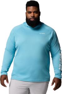 Терминал такл сан худи для мужчин Columbia, влагоотводящий, Vintage Blue/White Logo