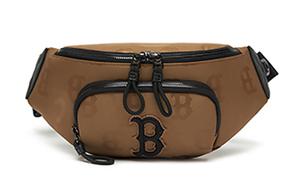 Искусственная кожа Сумка-слинг Наплечная сумка Кроссбоди Обычная Унисекс Кофе MLB