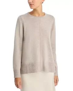 Свитер с круглым вырезом Eileen Fisher, бежевый