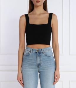 Футболка с изюминкой Cropped fit Weekend Max Mara, черный