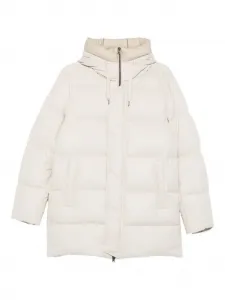 Стеганое пальто с капюшоном Herno, нейтральный