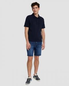 Однотонные мужские джинсовые шорты 7 For All Mankind, темно-синий