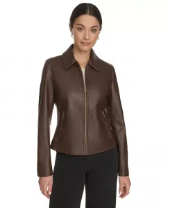 Женская куртка из искусственной кожи с отложным воротником Levi's, коричневый
