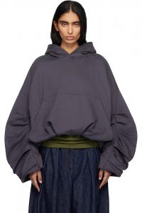 Dries Van Noten Серая толстовка с драпировкой