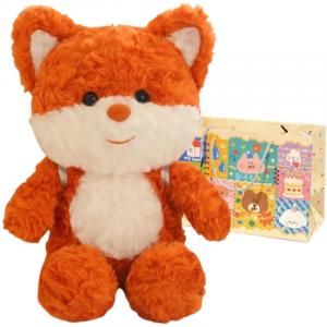 Коллекция милых плюшевых кукол для бега, практичные игрушки, высота 30см/45см Small bubble, Running Fox, Nude Style, Box 30Cm