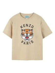 Футболка с принтом Kenzo Kids, нейтральный