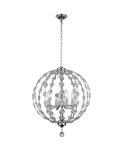 Люстра Esia 4 лампы Cwi Lighting, chrome