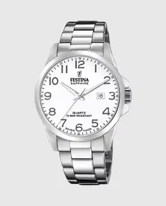 F20024/1 Мужские часы из серебряной стали швейцарского производства Festina, серебряный