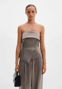 Асимметричный топ-бандо из атласа от lou Malina, Graphite