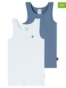 Schiesser Комплект из 2 штук: топы сине-белого цвета