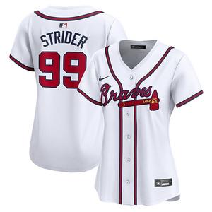 Женская белая домашняя лимитированная джерси Spencer Strider Atlanta Braves Nike