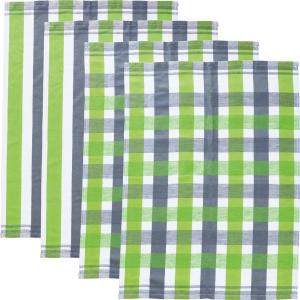 Кухонное полотенце Erwin Müller 4er-Pack 144777, серо-зеленый - текстиль - 50 x 1 x 70 см