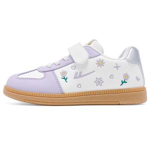 Детские скейтерские кроссовки из искусственной кожи Breathable Kids' WARRIOR, бежевый/фиолетовый