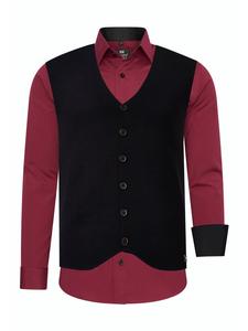 Rusty Neal Комплект из двух предметов: рубашка и жилет, бордового цвета
