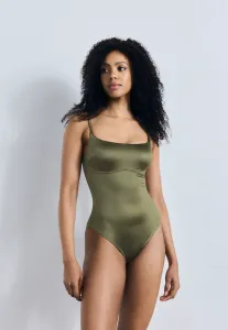 Цельный купальник с блестящим верхом Calvin Klein Swimwear, Brush Green