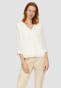 Блуза MIT RAFFUNG AN DER SCHULTER s.Oliver BLACK LABEL, кремовый