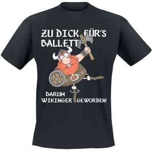 Футболка Funshirt Zu dick für´s Ballett! Darum Wikinger geworden, черный
