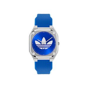 Adidas Originals Мужские часы кварцевый механизм силиконовый ремешок 39 мм черный циферблат