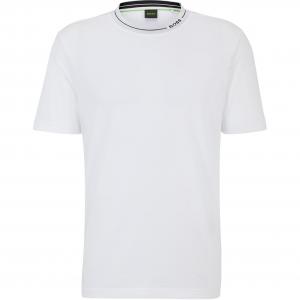 Футболка с интарсией HUGO BOSS, белая