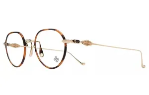 Chrome Hearts Унисекс очки в черепаховой оправе с золотым покрытием, Tortoiseshell Gold