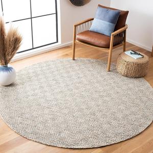 SAFAVIEH Natura Collection круглый ковер 122 x 122 см Camel/Grey NAT503C ручной работы из шерсти и хлопка