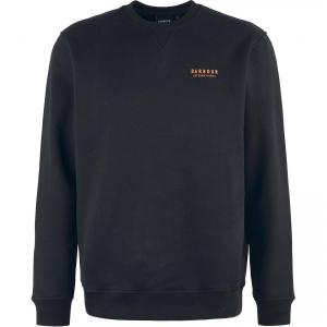 Barbour Мужская толстовка с круглым вырезом, черная, средней толщины, стандартного размера