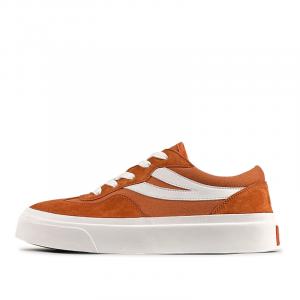 Женские противоскользящие износостойкие легкие дышащие низкие кеды для скейтбординга оранжево-белые ZUIBANG