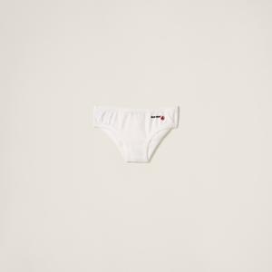 Трусы из стрейчевого джерси petit bateau x miu miu MIU MIU, белый