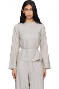 Baserange Фартук с длинными рукавами, бежевого цвета