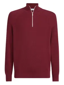Джемпер с воротником на молнии Brunello Cucinelli, красный