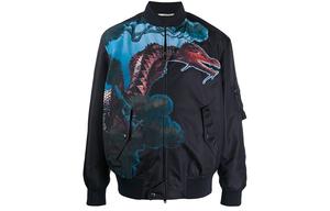Valentino Куртка с принтом дракона, Black