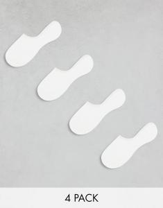 Lindex – Комплект из 4 пар белых низких спортивных носков