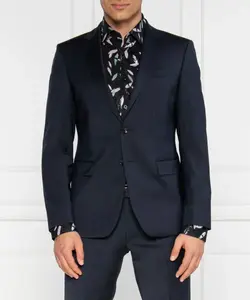 Элегантный шерстяной жакет с травяным принтом Slim fit Joop!, синий