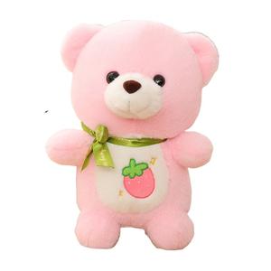 Плюшевый мишка Cartoon Strawberry, игрушка Hug Bear, плюшевая кукла, высота 25см/35см ZOCO, розовый