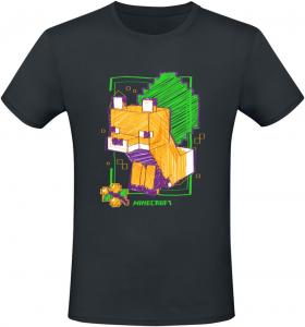 Футболка Minecraft Drawn Fox, черный