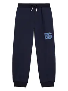 Спортивные брюки с вышитым логотипом Dolce & Gabbana Kids, синий